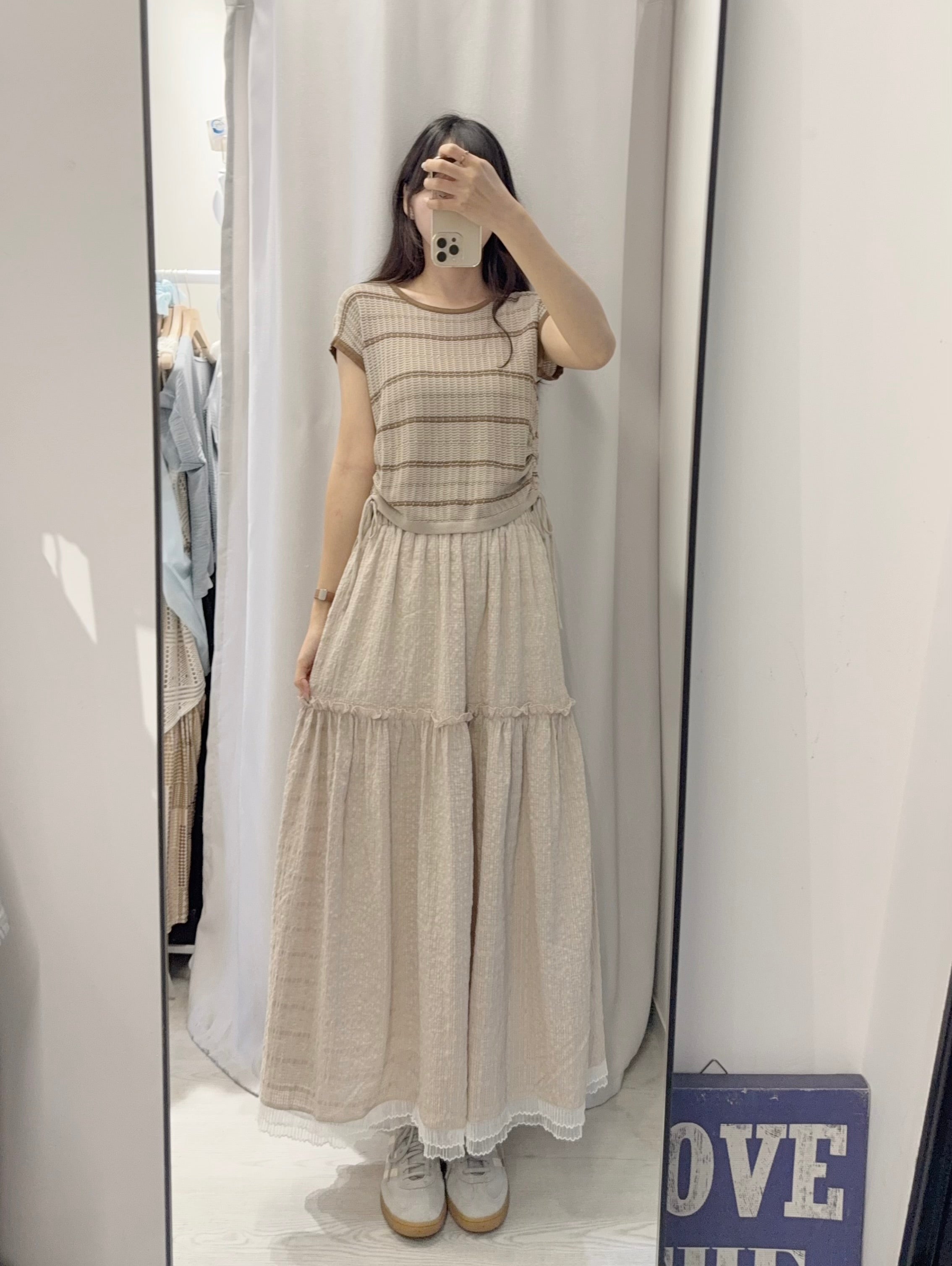 夏季 側面束邊橫條紋線衫 – 側面束邊,穿出腰線 - Image 7