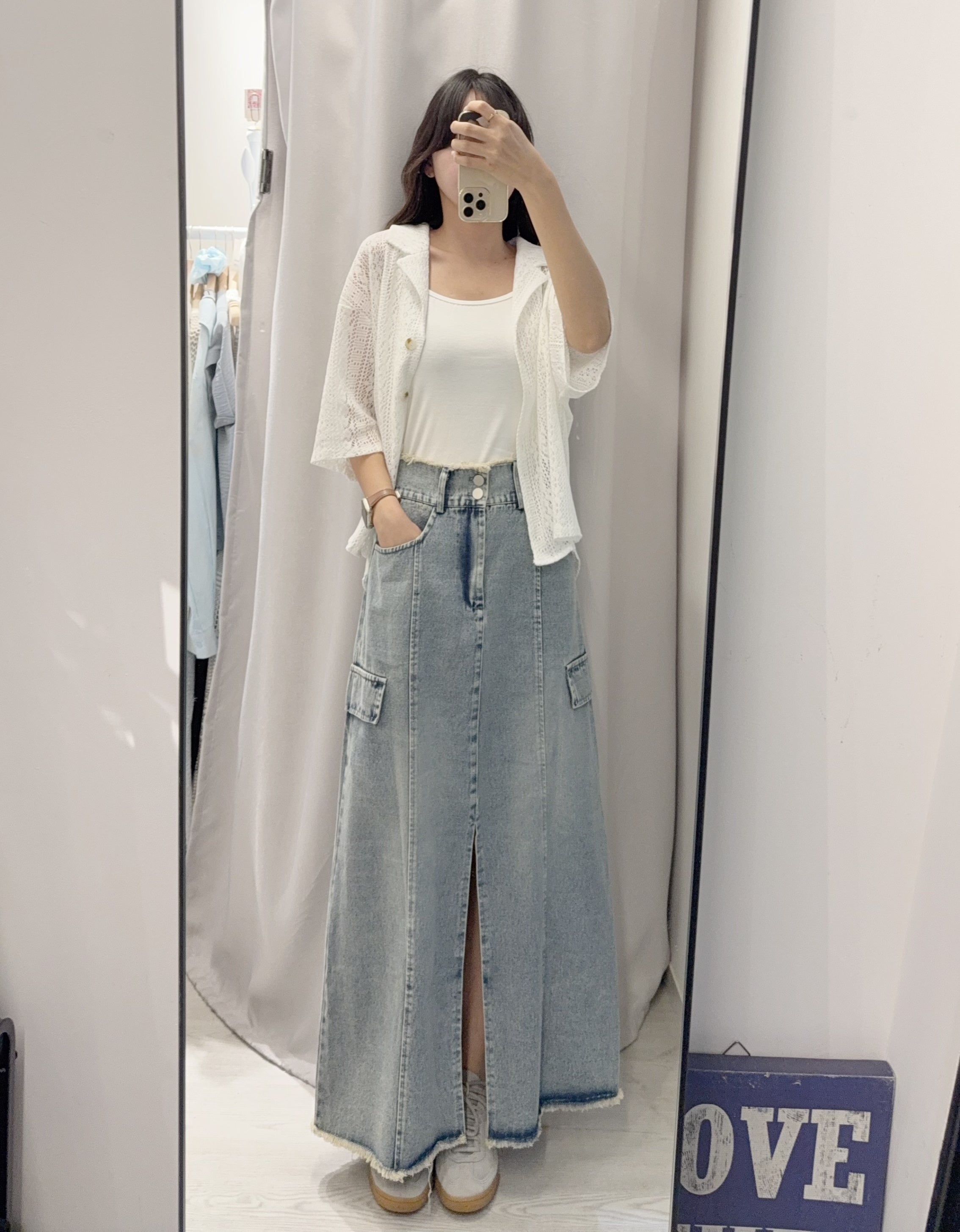夏季 通花翻領開胸外套/上衣 – 可當外套或上衣,通花精緻 - Image 5