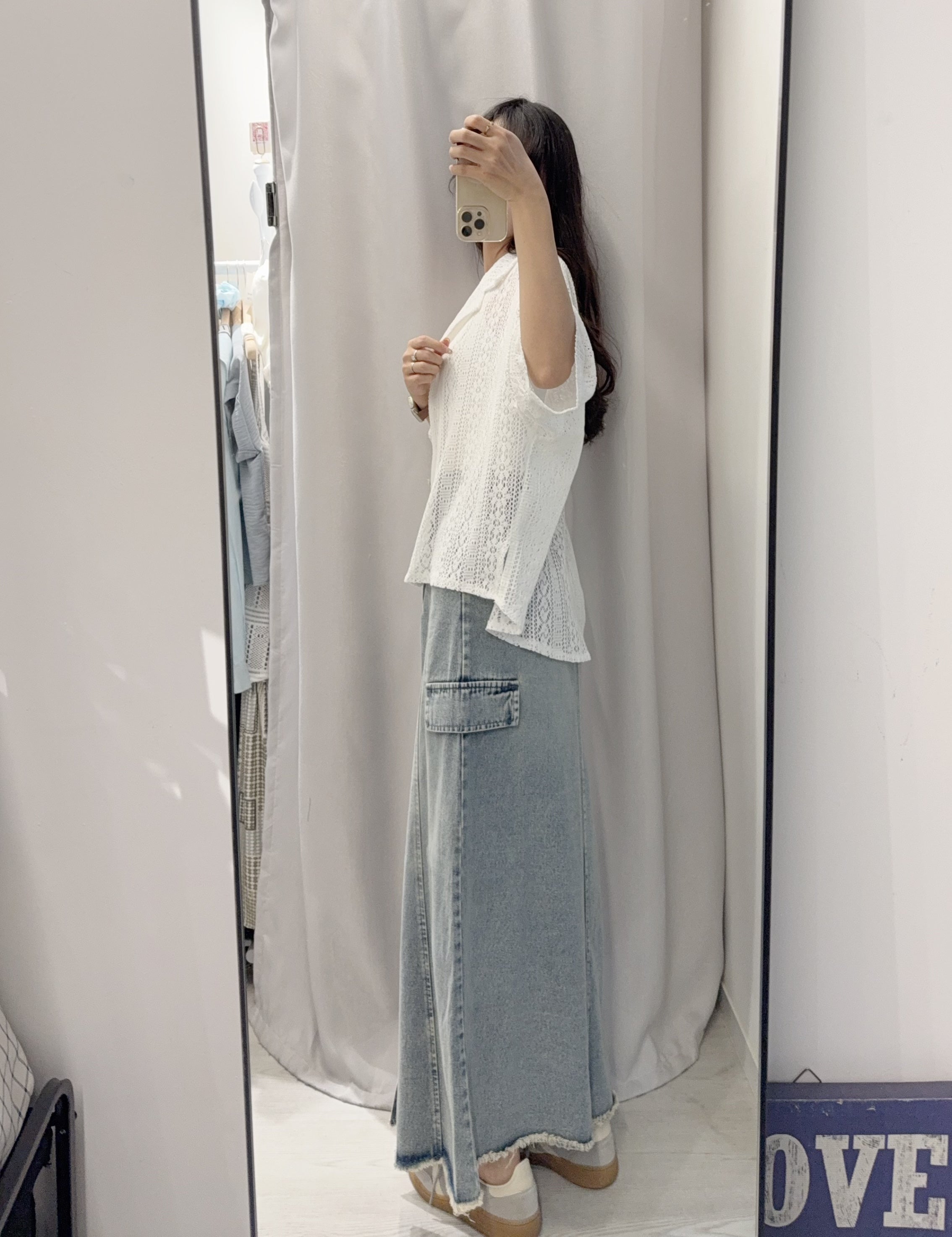 夏季 通花翻領開胸外套/上衣 – 可當外套或上衣,通花精緻 - Image 7
