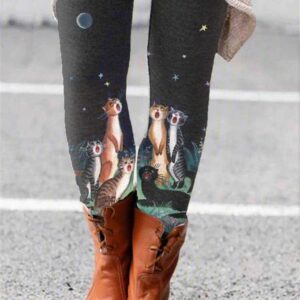 Alternative view of Christmas Leggings European And American Elastic Women